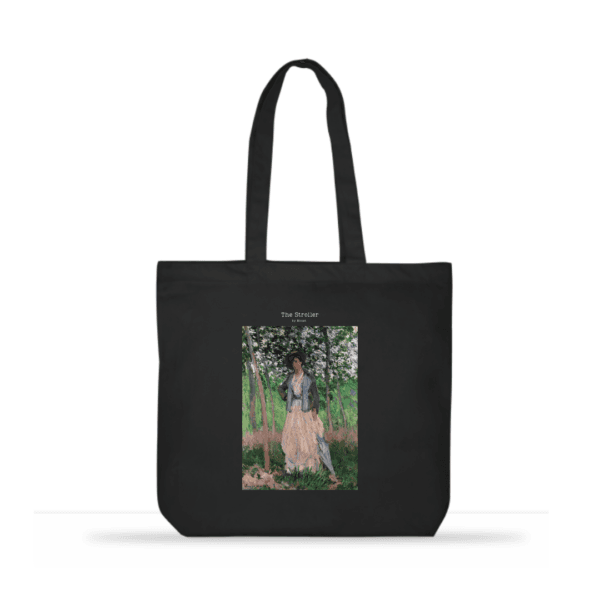 Monet The Stroller Art Tote Bag – Cotton Laptop Tote for Women