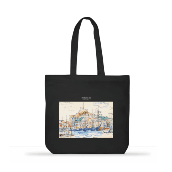 Marseille Sketch Tote Bag – Cotton Laptop Tote for Women