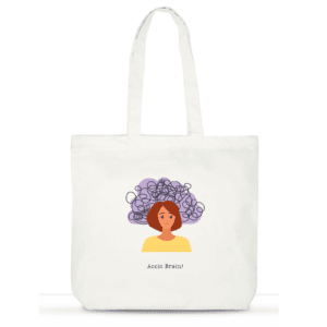 Accio Brain! Cotton Tote Bag | Work & College Bag for Women