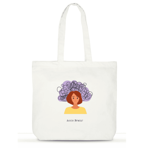 Accio Brain! Cotton Tote Bag | Work & College Bag for Women