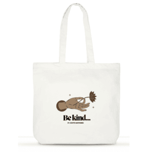 Be Kind Tote Bag | Inspirational Cotton Tote for Women | Eco-Friendly Laptop Tote