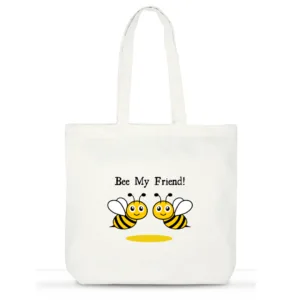 "Bee My Friend" Tote | Cute Cotton Tote Bag for Women