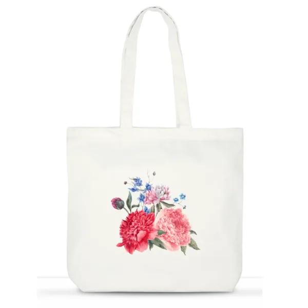 Bloom Tote Bag | Floral Cotton Tote for Women | Laptop & Book Bag