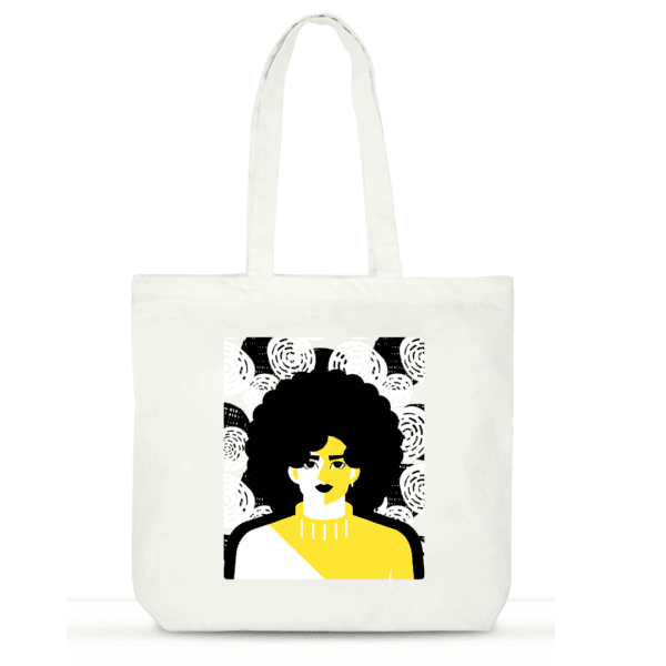 Bold & Fearless Cotton Tote Bag | Designer Laptop Tote for Women | Statement Cotton Bag