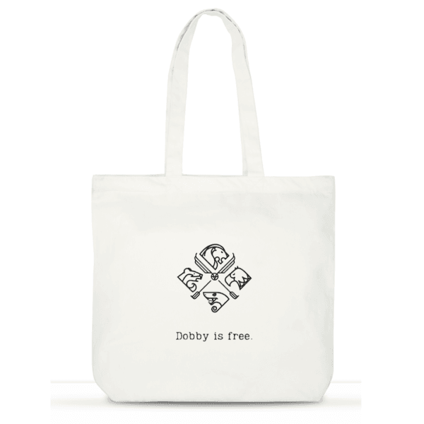 Dobby Is Free Cotton Tote Bag | Book Bag for Women