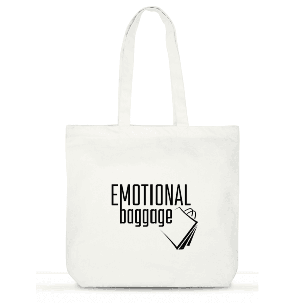 "Emotional Baggage" Tote | Cotton Laptop & Book Bag for Women