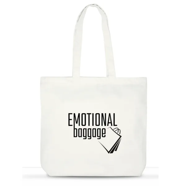 "Emotional Baggage" Tote | Cotton Laptop & Book Bag for Women