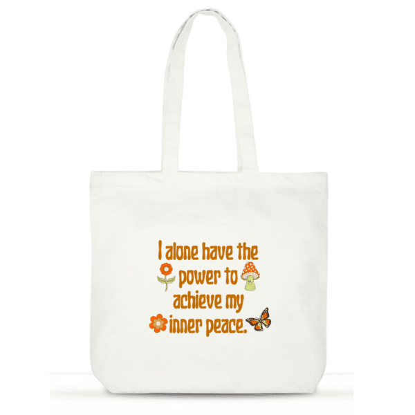 Inner Peace Tote | Cotton Laptop Tote Bag for Women