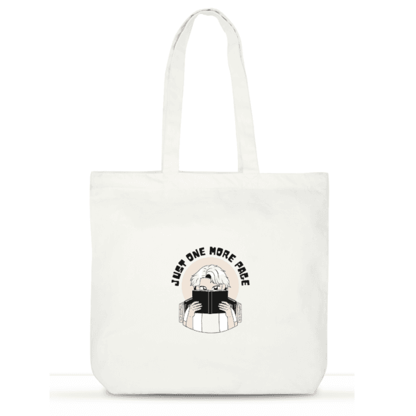 "Just One More Page" Tote | Cotton Book Bag for Women