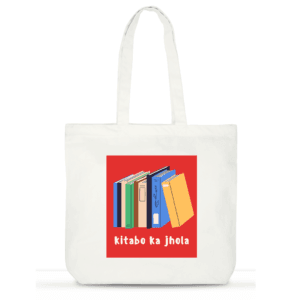 "Kitabo Ka Jhola" Cotton Tote Bag for Women | Book Lover’s Laptop Tote