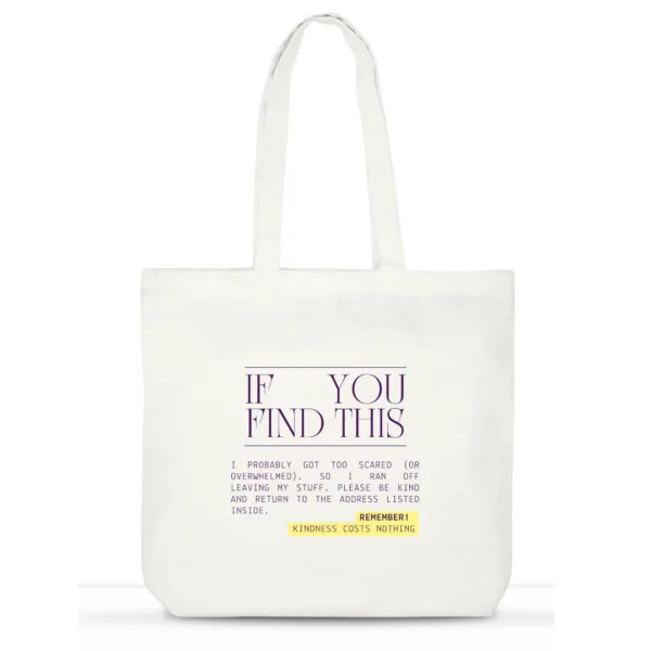 Lost & Overwhelmed Tote Bag | Cotton Laptop & Book Tote