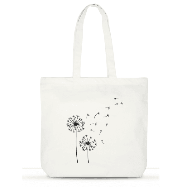 "Make a Wish" Cotton Tote Bag for Women | Minimalist Laptop Tote with Pockets