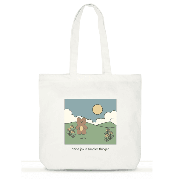 Simple Joys Tote | Cotton Laptop Tote Bag for Women