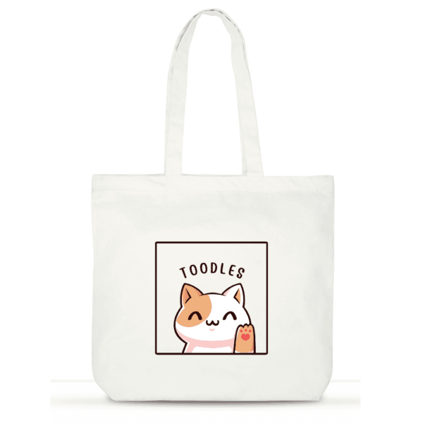 Toodles Cat Tote | Cute Cotton Bag for Women