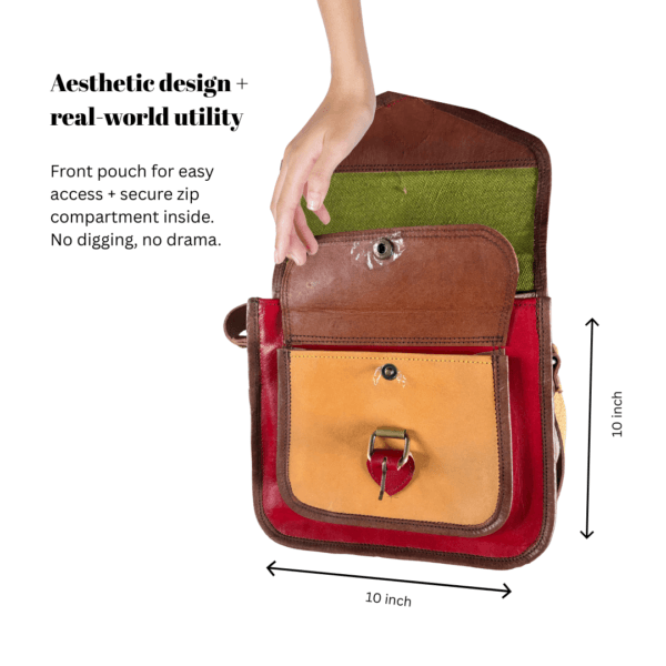 Toteaa Udaipur Edit – Multi-Tone Rebel Sling Crossbody Bag for Women - Image 3