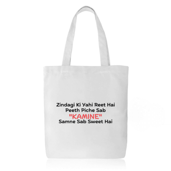Zindagi Ki Yahi Reet Hai Tote Bag with Zipper – Bold Hindi College Tote Under ₹299 | Savage Gift for Friends