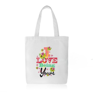 Home toteaa white pure cotton valentine tote | i love being yours gift for her, romantic & sturdy for everyday