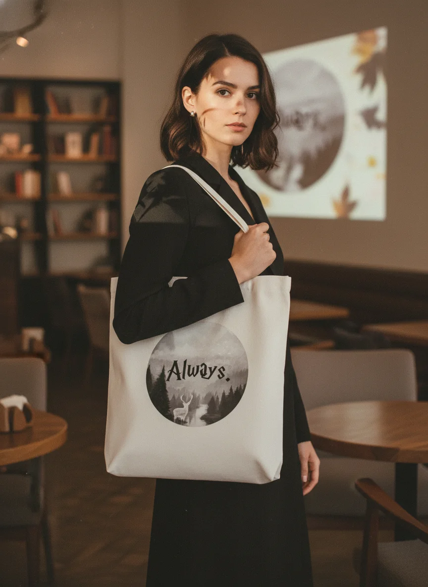 **toteaa white harry potter inspired cotton tote bag for women | soft, fade proof print | durable 15kg for fans, secure** **toteaa white harry potter inspired cotton tote bag for women | soft, fade proof print | durable 15kg for fans, secure**