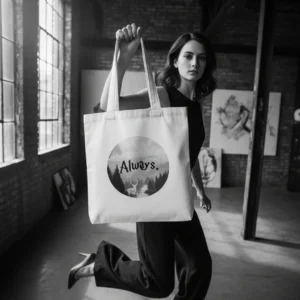 **toteaa white harry potter inspired cotton tote bag for women | soft, fade proof print | durable 15kg for fans, secure**