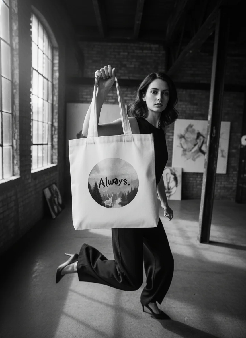 **toteaa white harry potter inspired cotton tote bag for women | soft, fade proof print | durable 15kg for fans, secure** **toteaa white harry potter inspired cotton tote bag for women | soft, fade proof print | durable 15kg for fans, secure**